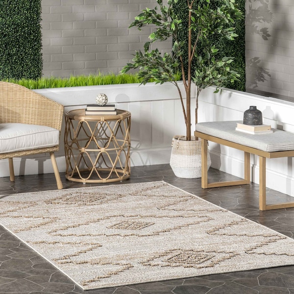 Nuloom Izetta Southwestern High-Low Indoor/Outdoor Area Rug 5ft x 8ft RZPC03A-508 - main